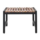 Niedrige Barhocker Bolero aus Stahl und Akazie (4er-Pack)