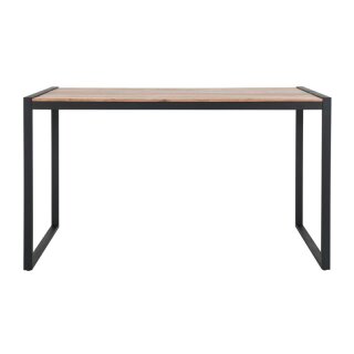 Bolero Industrie-Stehtisch aus Stahl und Akazie, 1800 x 900 mm
