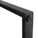 Bolero Industrie-Stehtisch aus Stahl und Akazie, 1800 x 900 mm