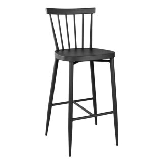 Bolero Windsor Hochhocker aus Aluminium in Schwarz (2er-Pack)