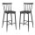 Bolero Windsor Hochhocker aus Aluminium in Schwarz (2er-Pack)