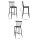 Bolero Windsor Hochhocker aus Aluminium in Schwarz (2er-Pack)
