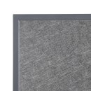 Bolero Black Brushed Mix Outdoor-Tischplatte aus gehärtetem Glas, quadratisch, graue Zierleiste, 700 mm