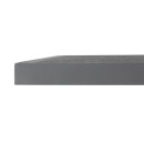 Bolero Black Brushed Mix Outdoor-Tischplatte aus gehärtetem Glas, quadratisch, graue Zierleiste, 700 mm