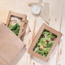 Fiesta Compostable kompostierbare Salatschüsseln mit PLA-Fenstern 1600ml (200 Stück)