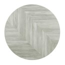 Bolero, vorgebohrte runde Tischplatte im Chevron-Design,...