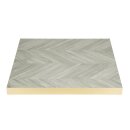Bolero, vorgebohrte Tischplatte im Chevron-Design, 700 mm