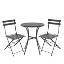 Bolero Steel Outdoor Dining Set Schwarz Tisch und zwei...