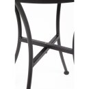 Bolero Steel Outdoor Dining Set Schwarz Tisch und zwei Stuehle