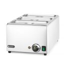 Hendi Bain-Marie komplett mit 3xGN1/3 Behälter mit Deckel und 1000W aus Edelstahl