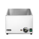 Hendi Bain-Marie komplett mit 3xGN1/3 Behälter mit Deckel und 1000W aus Edelstahl