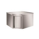 Wandhängeschrank aus Edelstahl, Eckmodul, für...