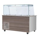 SNACK-Line, Kalte Theke, 4x GN1/1, Granit rosa-grau,...