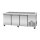 SNACK-Line, Kalte Theke, 5x GN1/1, Granit rosa-grau, 188x82x85.5 Glasaufbau Klarglas  mit Zwischenablage, H=496mm