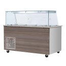 SNACK-Line, Kalte Theke, 6x GN1/1, Granit rosa-grau,...