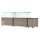 SNACK-Line, Kalte Theke, 6x GN1/1, Granit rosa-grau, 223x82x85.5 Glasaufbau Klarglas  mit Zwischenablage, H=496mm