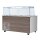 SNACK-Line, Kalte Theke, 6x GN1/1, Granit rosa-grau, 223x82x85.5 Glasaufbau Klarglas ohne Zwischenablage, H=396mm