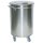 KBS Abfalleimer 460x460x685 mm 90 Liter Edelstahl mit Deckel & Rädern