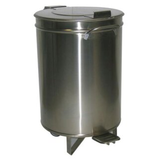 KBS Abfalleimer 75 Liter mit Fußpedal 460x460x605 mm Edelstahl