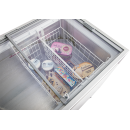 KBS Eiscreme Tiefkühltruhe mit Glasschiebedeckel 392 Liter 1555x635x890 mm weiß