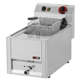 Gastro Elektro Fritteuse 8 Liter - Auftischgerät mit Ablasshahn, 3 kW
