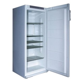 Gastro Volltürkühlschrank mit stiller Kühlung und 270 Liter weiß