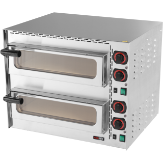 KBS Pizzaofen für 2 Pizzen ø35 cm elektro 2,0 kW 605 x560 x325 mm 230 Volt