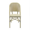 Paris Bistrostuhl Rattan Bambus-Look - aus Aluminium...