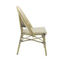 Paris Bistrostuhl Rattan Bambus-Look - aus Aluminium für Indoor & Outdoor
