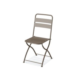 Breeze Bistrostuhl Metall Cappuccino - aus Metall, klappbar & robust