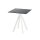 Infinity - Terrassentisch weißes Gestell + schwarze HPL-Platte 70x70 cm 1 Stück