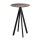 Infinity - Bartisch schwarzes Gestell + Tropenholz HPL-Platte Ø70 cm 1 Stück