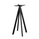 Infinity - Bartisch schwarzes Gestell + Galaxy-Marmor HPL-Platte Ø70 cm 1 Stück