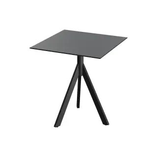 Infinity Tripod - Terrassentisch schwarzes Gestell + HPL-Platte 70x70 cm 1 Stück