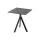 Infinity Tripod - Terrassentisch schwarzes Gestell + HPL-Platte 70x70 cm 1 Stück