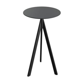 Infinity Tripod - Bartisch schwarzes Gestell + schwarze HPL-Platte Ø70 cm 1 Stück