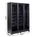 Combisteel Kühlschrank  mit 3 Glastüren 15 Roste und Türrahmenheizung 1200 Liter