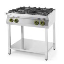 Gasherd Kitchen Line 4-flammiger offener Ständer,...