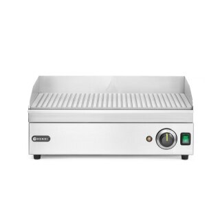 Grillplatte gerillt, HENDI, Kitchen Line, 220-240V/2400W, 527x404x(H)233mm