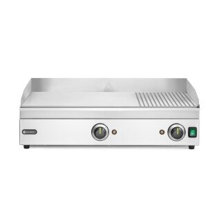 Grillplatte 1/3 gerillt, HENDI, Kitchen Line, 220-240V/3500W, 697x474x(H)241mm