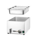 Set: Bain-Marie HENDI Ranger mit Ablasshahn + 3x GN 1/3 Behälter mit Deckel, HENDI, GN 1/1, 230V/1000W, 604x332x(H)242mm