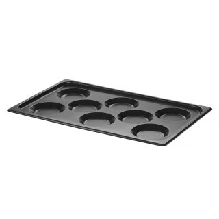 Blech für Eier, mit Antihaftbeschichtung CONVECTOMAT EGGPLATE, HENDI, GN 1/1, Schwarz, 530x325x(H)26mm