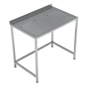 Combisteel Arbeitstisch 100x65 cm – Edelstahl, mit Abtropfblech, offen