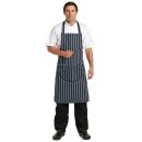 Whites Latzschürze mit Tasche blau-weiß gestreift