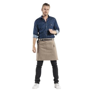 Chaud Devant Forene Denim Halfter Schürze braun 70(B) x 50(L) cm