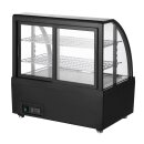 Polar C-Serie Tischkühlvitrine Schwarz 100Ltr