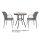 Bolero Marston runder Outdoor Tisch Schwarz 700mm