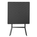 Bolero Klapptisch quadratisch in schwarz mit Stahlbeinen 620x620x730mm