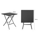 Bolero Klapptisch quadratisch in schwarz mit Stahlbeinen 620x620x730mm
