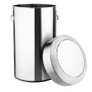 Bolero gebürsteter Stahlbehälter mit Schwingdeckel 70Ltr